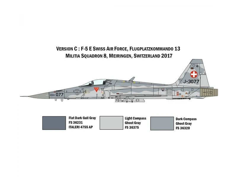 Italeri Bausatz Northrop F-5E Tiger II Schweizer Luftwaffe 1:72 10 Italeri Bausatz Northrop F-5E Tiger II Schweizer Luftwaffe 1:72 – Bild 8