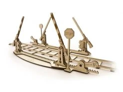 Ugears Bausatz Bahnübergang mit Schienen